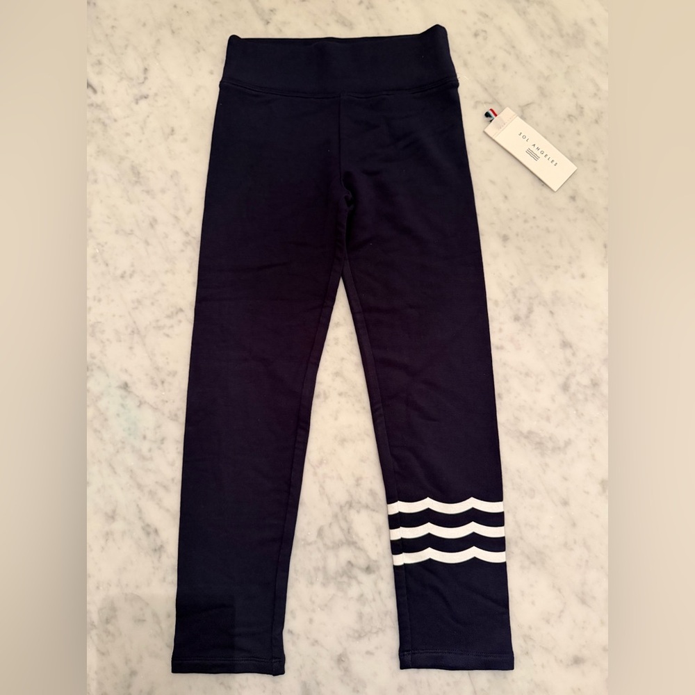 NWT Sol Angeles Navy Waves Leggings - Picture 6 of 8